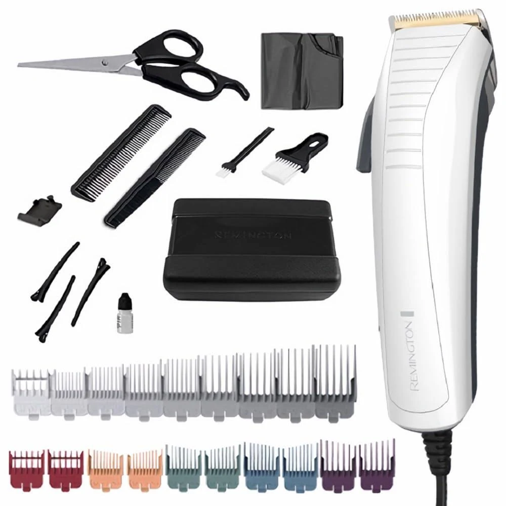 Remington DIY Fade Titanium Haircut Kit, White