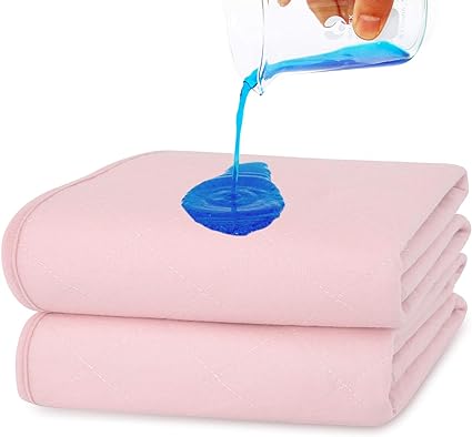 Waterproof Bed Mat Pee Pads for Kids Washable 2 Pack 34&#034;x36&#034; Non Slip Absorbe...