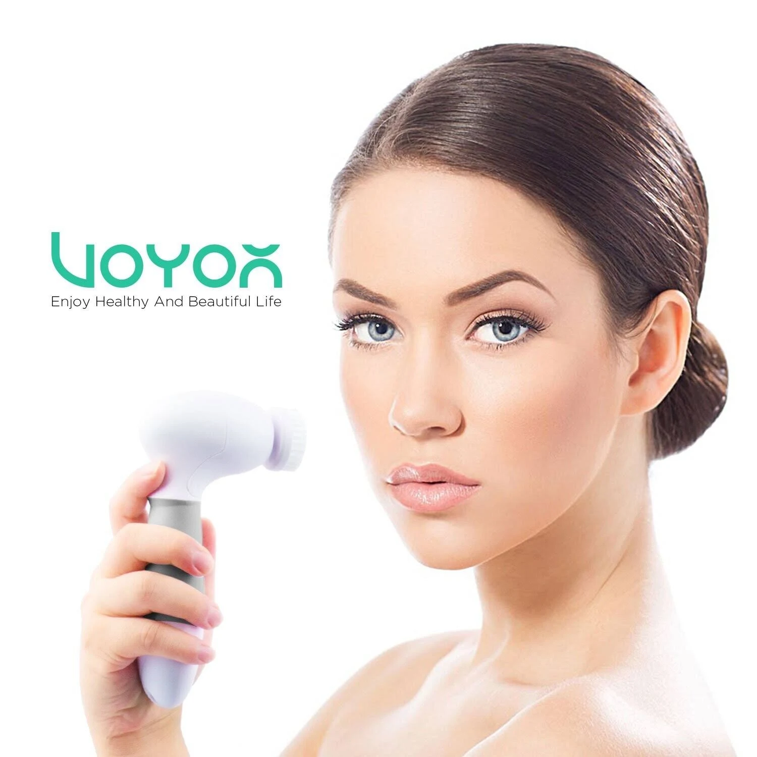 VOYOR Facial Cleansing Brush Waterproof Spin Face Brush 5-IN-1 Body Cleansing...