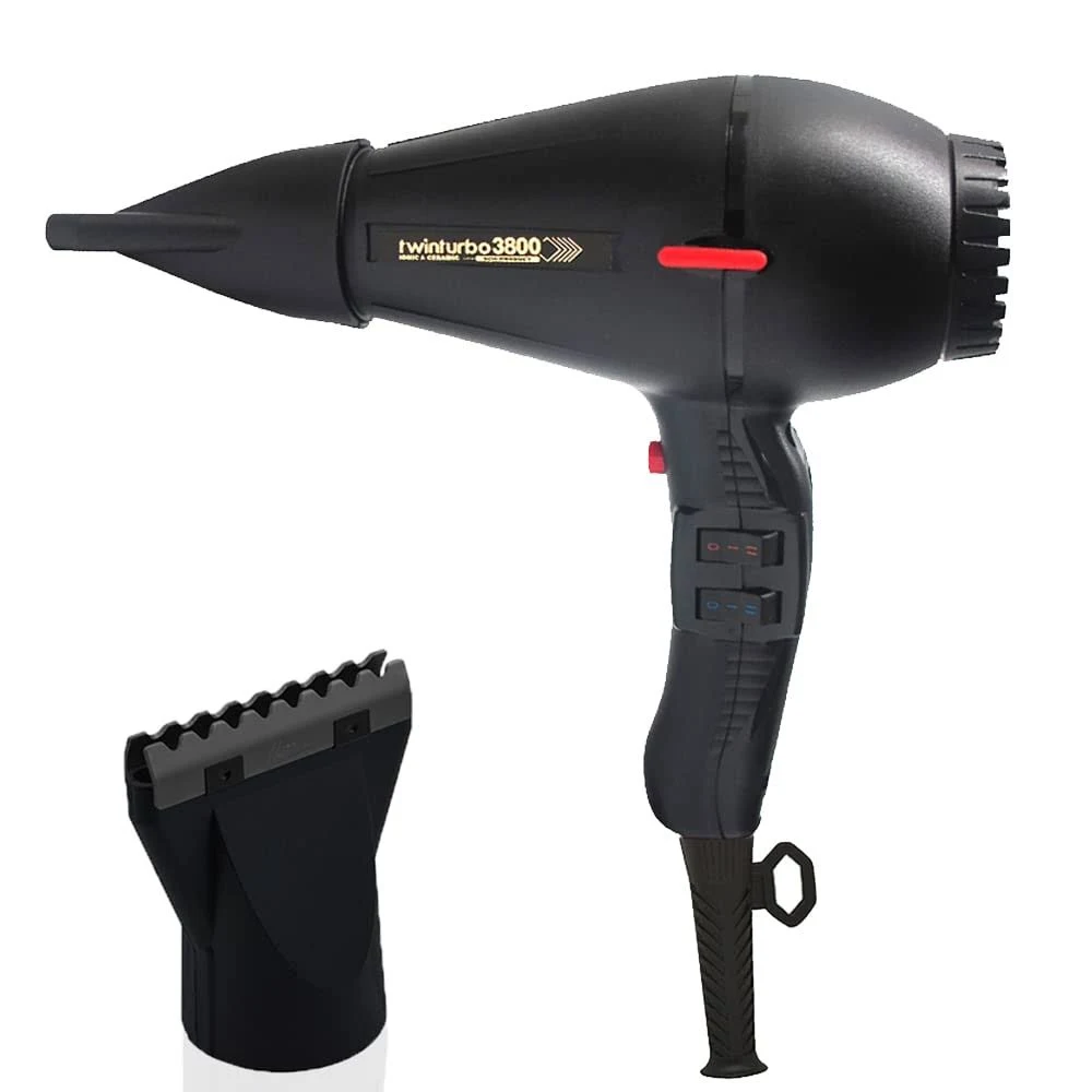 Turbo Power TwinTurbo 3800 Black Ceramic & Ionic Technology Eco Friendly Hair ...