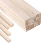 1/2 x 12 Inch 30 PCS Balsa Wood Sticks, Thin Wooden Square Dowels, Unfinished Straight Dowel Rod, Wood Pieces for Crafts, Macrame Supplies, Tiered Cakes Wood Strips, Plant Support, DIY