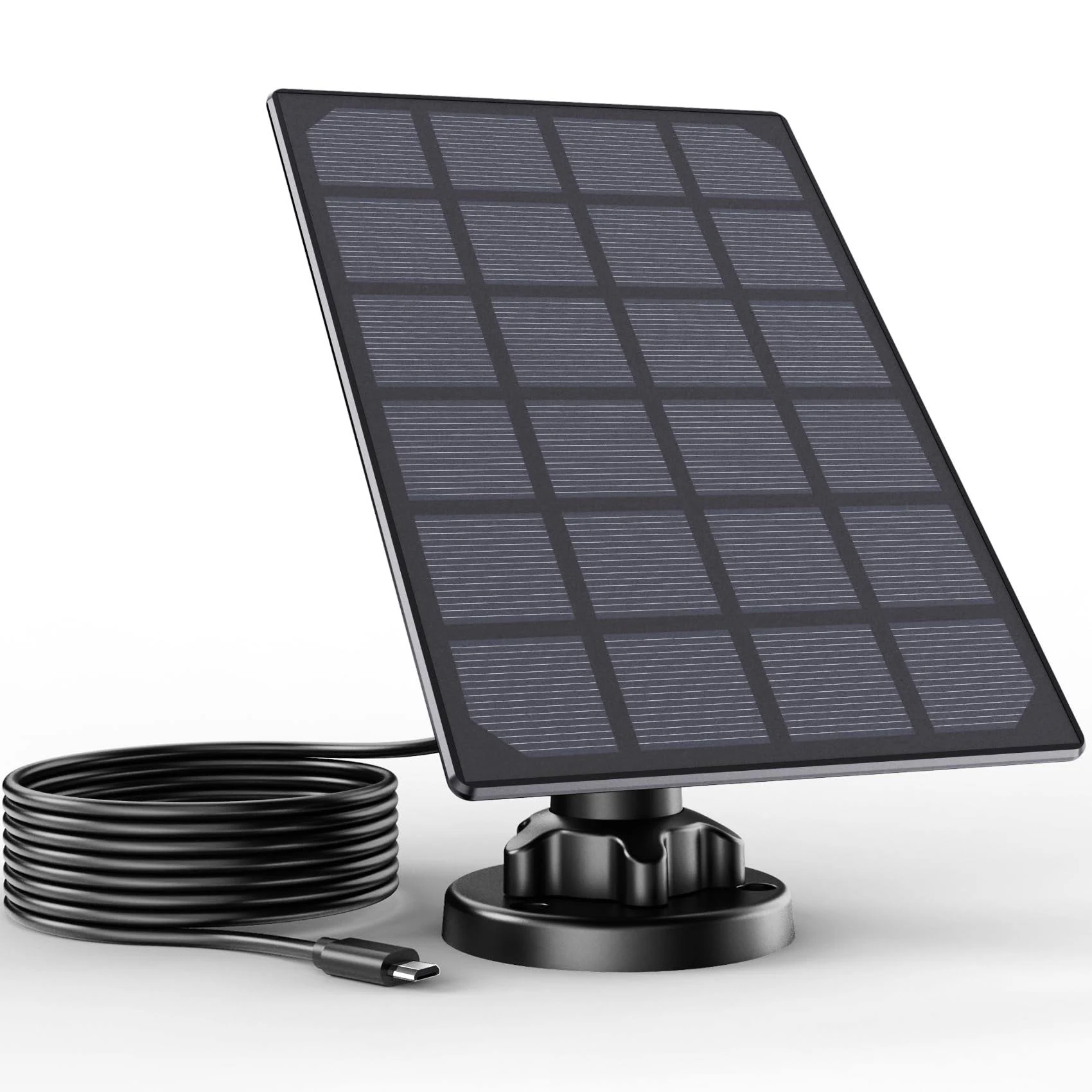 3W Solar Panel with 10ft Charging Cable for Wireless Outdoor Security Camera, Suitable Rechargeable Battery Powered Camera and Waterproof 01