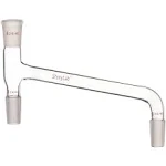 Glass Distilling Adapter, Glass 75 Degree Bent Adapter - StonyLab