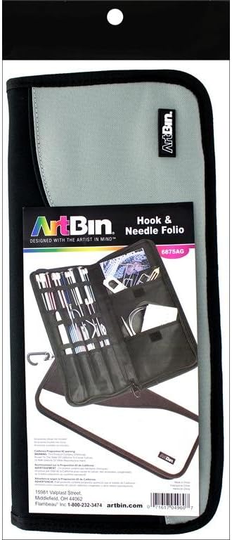  6875AG Hook &amp; Needle Folio, Portable Knitting &amp; Crochet Organizer, 1 