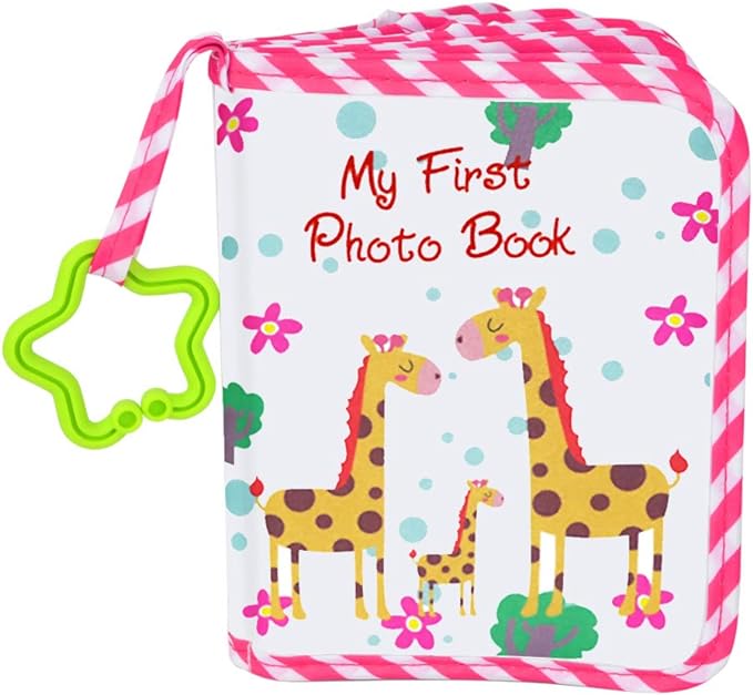 Baby Photo Album Cloth Photo Book Soft Cloth Cartoon Giraffe Family First Year