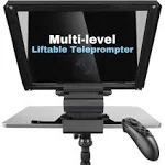 ILOKNZI i7 /12 inch Teleprompter with Remote Control, Adjustable Camera mounting Platform Aluminum Made for 12.9" Tablets Rotatable Tempered Optical Glass Includes Carry case.