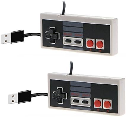 2 Packs USB Controller for NES, Classic USB Famicom Game Gaming Controller Joypad Gamepad for Laptop Computer Windows PC/MAC/Raspberry Pi