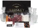 Thoughtfully Gourmet, Make Your Own Whiskey Infused Hot Sauce DIY Gift Set, Includes 2 Glass Decanters, Recipe Book, Gloves, 2 Funnels, Peppers, Spices and Seasonings (Contains NO Alcohol)