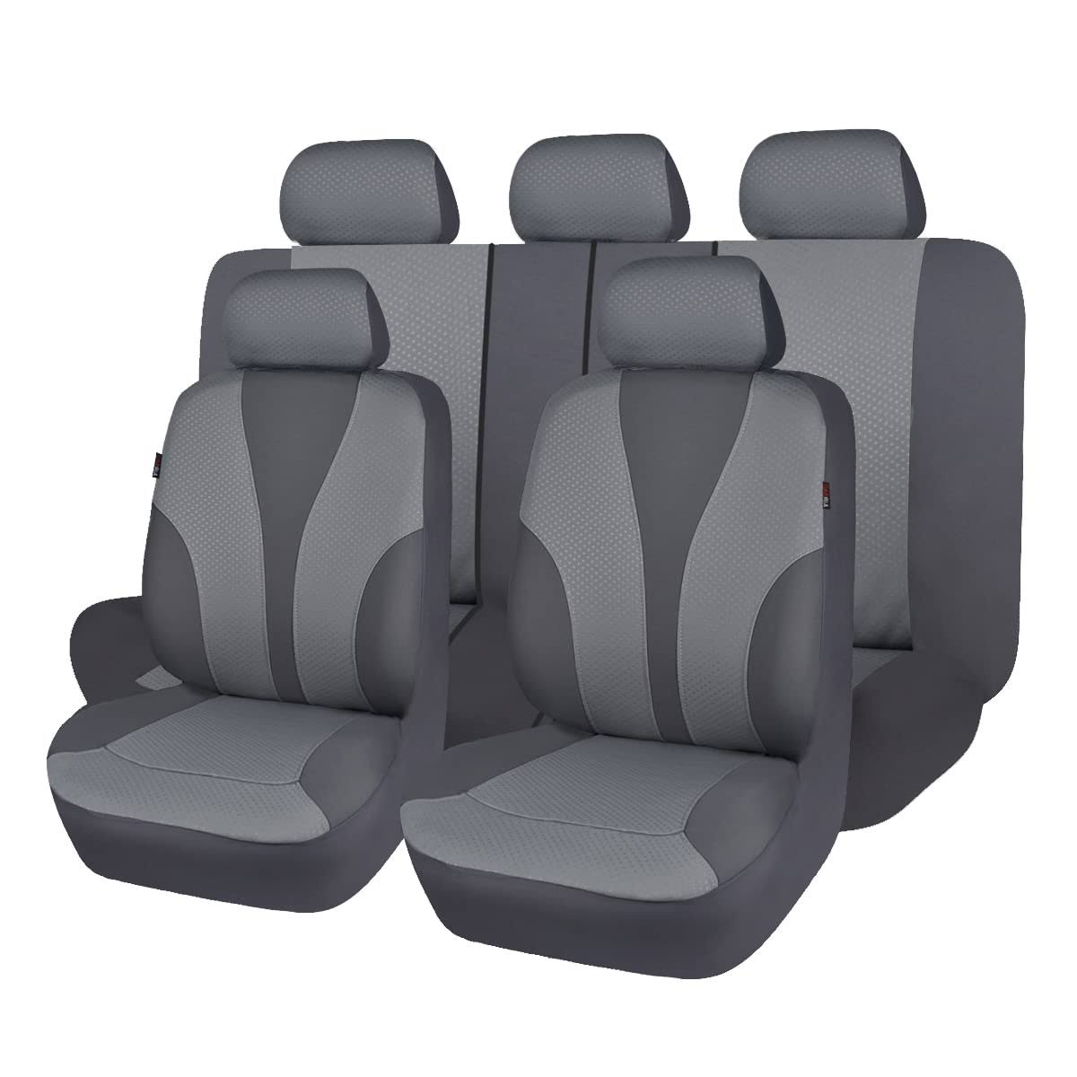 Flying Banner Universal Full Set Washable Car Seat Covers for Car Truck SUV Gray Gray