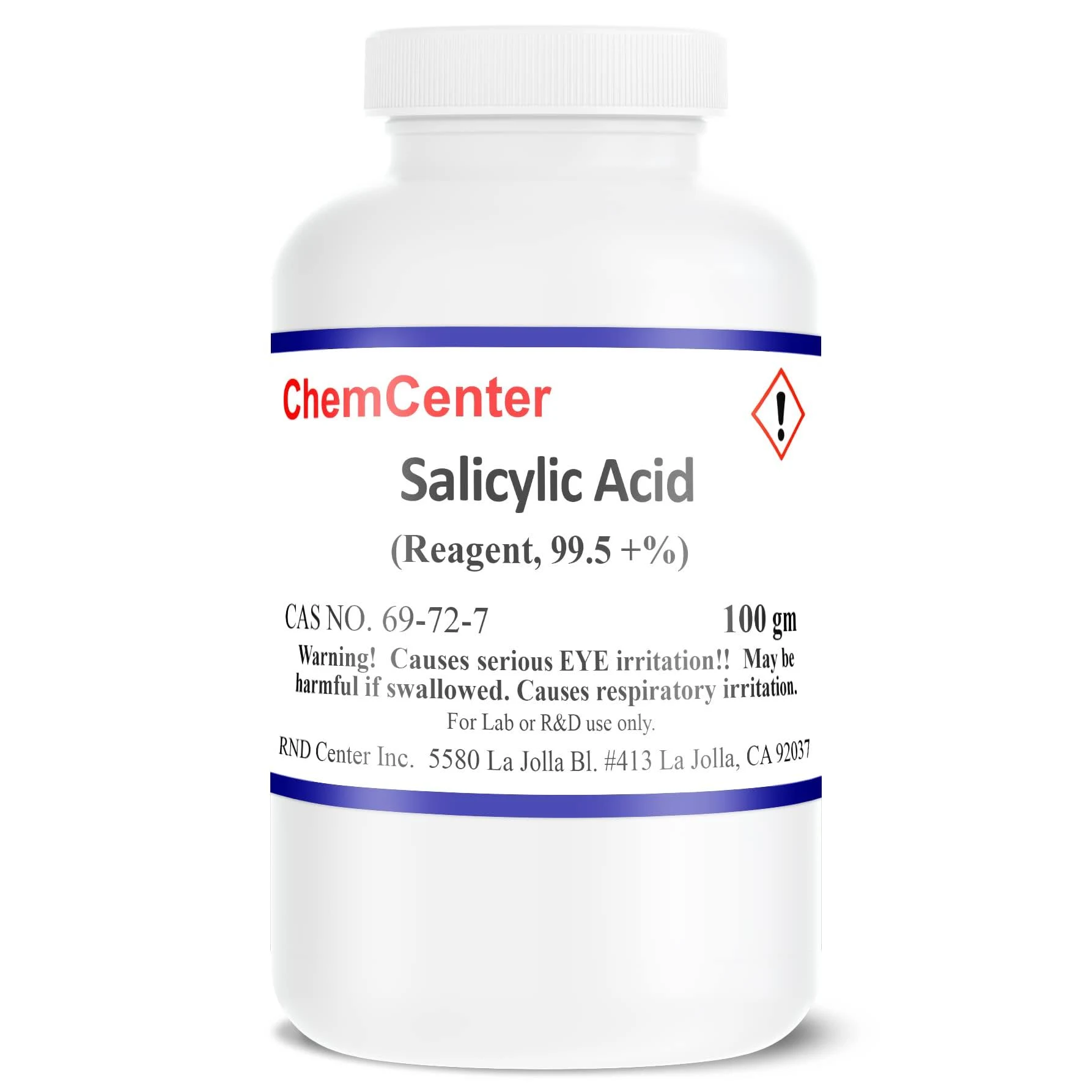 Salicylic Acid, Powder, High Purity,  100 grams