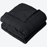 17 lb 60" x 80" Weighted Blanket Cotton Black by Bare Home