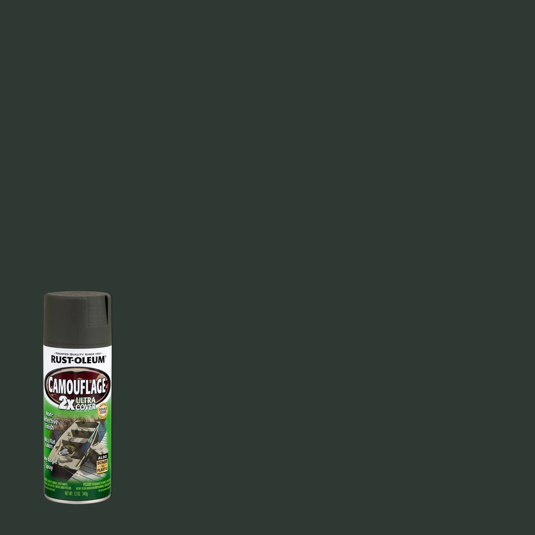 Rust-Oleum 279175 Camouflage 2X Ultra Cover Spray Paint, 12 Oz, Deep Forest Gree