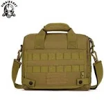 GES Tactical Briefcase, 15.6" Men's Messenger Bag Military Briefcase for Men, ArmyGreen