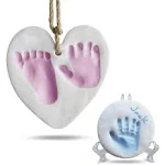 Bubzi Co Baby Handprint & Footprint Clay Ornament Keepsake Kit