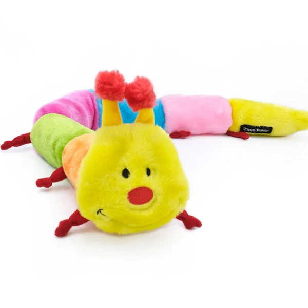 Zippy Paws Caterpillar Rainbow Squeaky Toy for Dogs