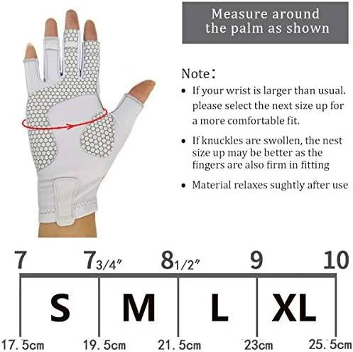 Drasry UV Protection Fishing Fingerless Gloves Men Women UPF 50+ SPF Gloves for Fishing Kayak Paddling Hiking Sailing Rowing Sun Gloves