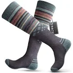 Merino Wool Ski Socks, Grey / M (2-Pair Pack)