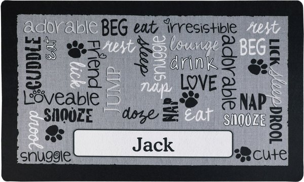 Drymate Personalized Pet Bowl Placemat Custom Dog Cat Food Feeding Mat