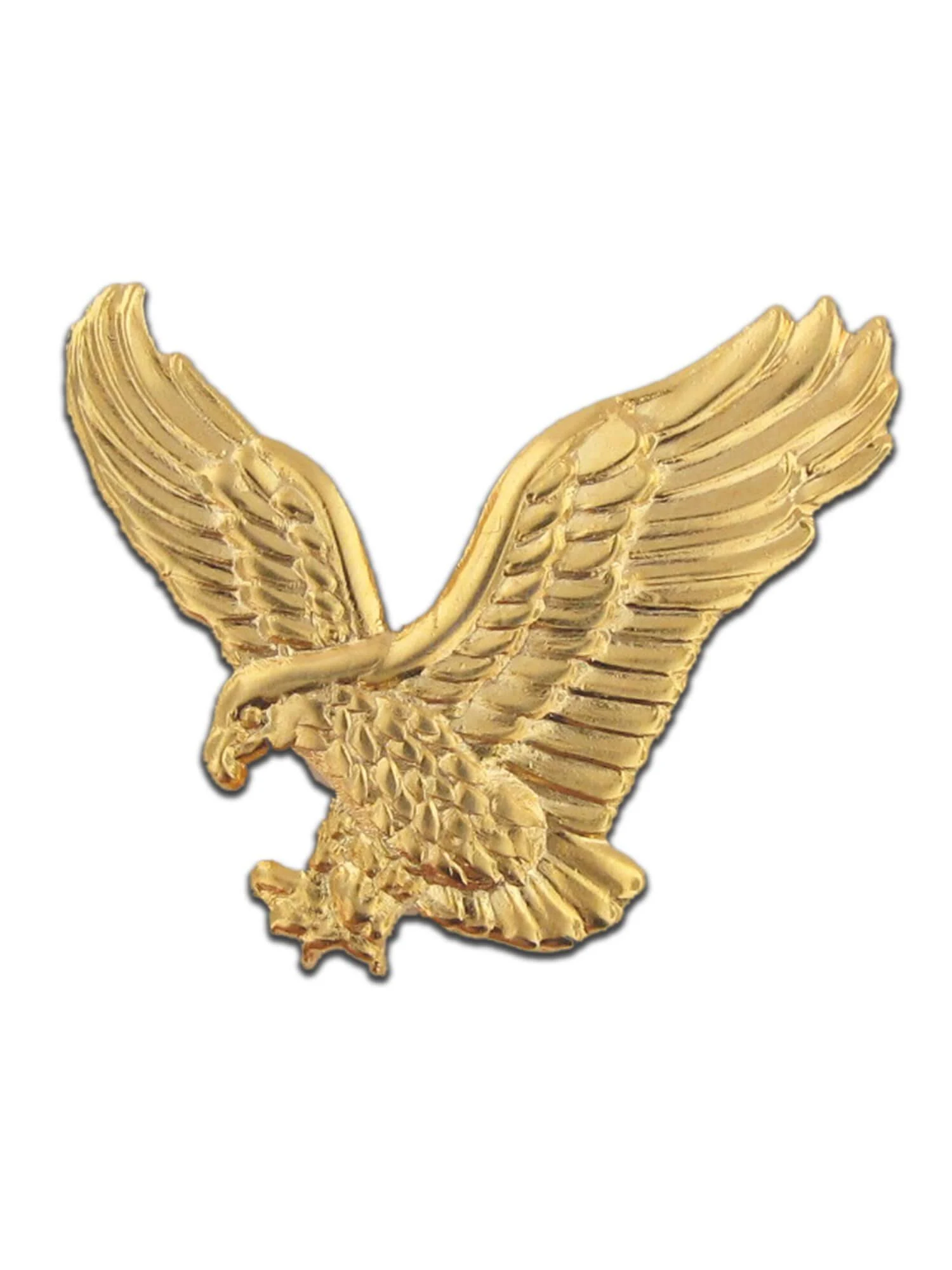 PinMart Patriotic Eagle Pin – Soaring American Eagle–Bronze, Gold or Nickel Plated Enamel Lapel Pin with Clutch Back for Coats, Suit Jackets, and Lanyards