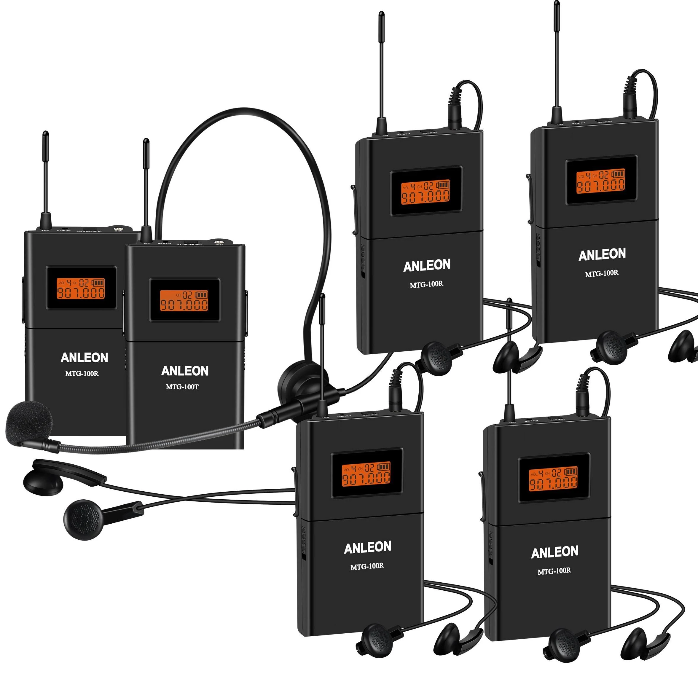 MTG-100  Wireless Tour Guide Language Interpretation System with 3 Receivers 