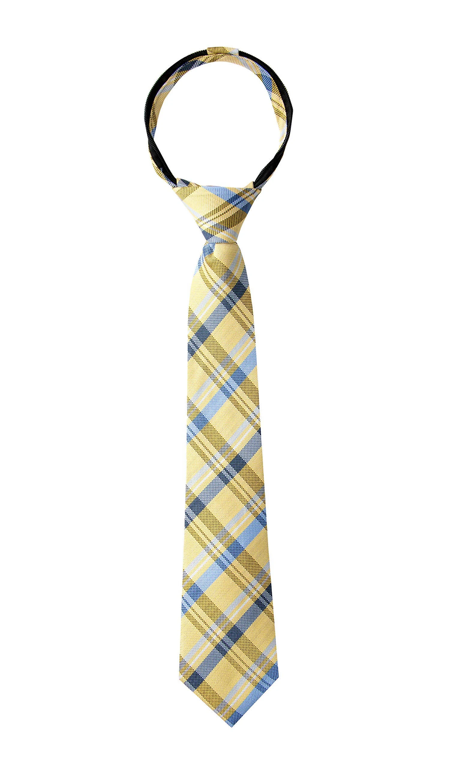 "Spring Notion Boy's Tartan Plaid Woven Zipper Tie"