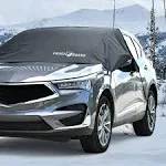 FrostGuard Summit | Full-Coverage Car Windshield Cover for Ice and Snow and Frost - Covers Sunroof, Front Windshield, Front Side Windows and Side-View Mirrors - Universal Fit for Most Vehicles - Black