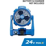 Kobalt Hybrid 24-Volt Max Jobsite Fan (Battery Not Included)