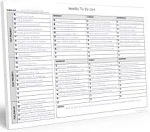 Weekly to Do List Notepad, 50 Page Task Planning Pad w/Daily Checklist, Priority Todo Checkbox & Note Sections. Desk Notebook Pad to Organize Office.