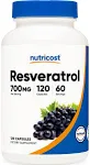 Nutricost Resveratrol 700mg, 120 Capsules Vegan, Gluten Free, Non GMO