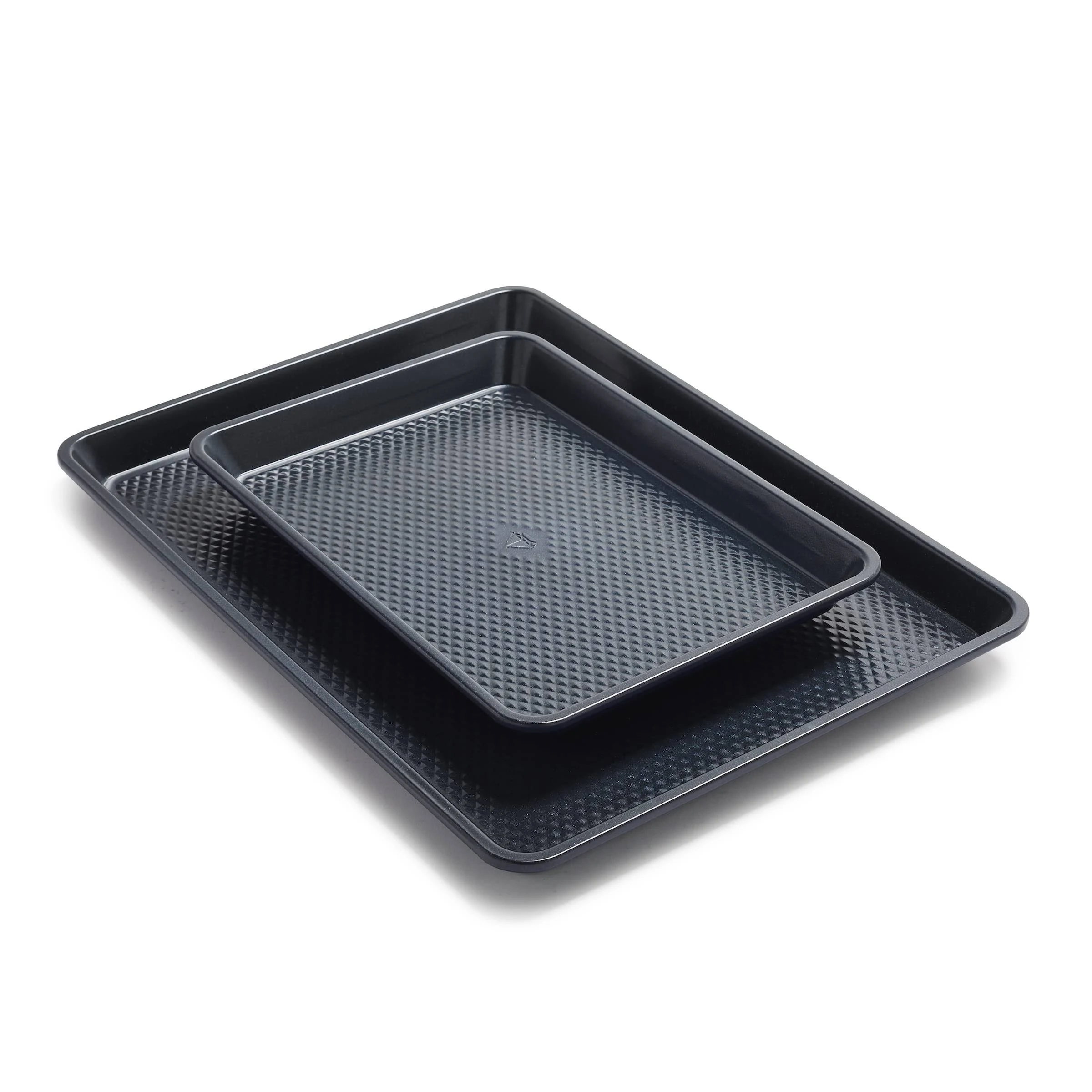 Blue Diamond Bakeware Nonstick Cookie Sheet, 2 Piece Set, 13 inch x 18 inch and 13 inch x 9 inch