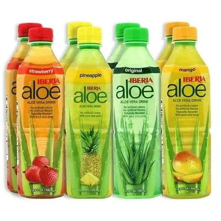 Iberia Aloe Vera Drink Variety Pack of 8