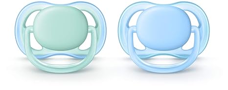 Philips Avent Ultra Air Pacifier, 0-6 Months, Blue/Green, 4 Pack, SCF244/40