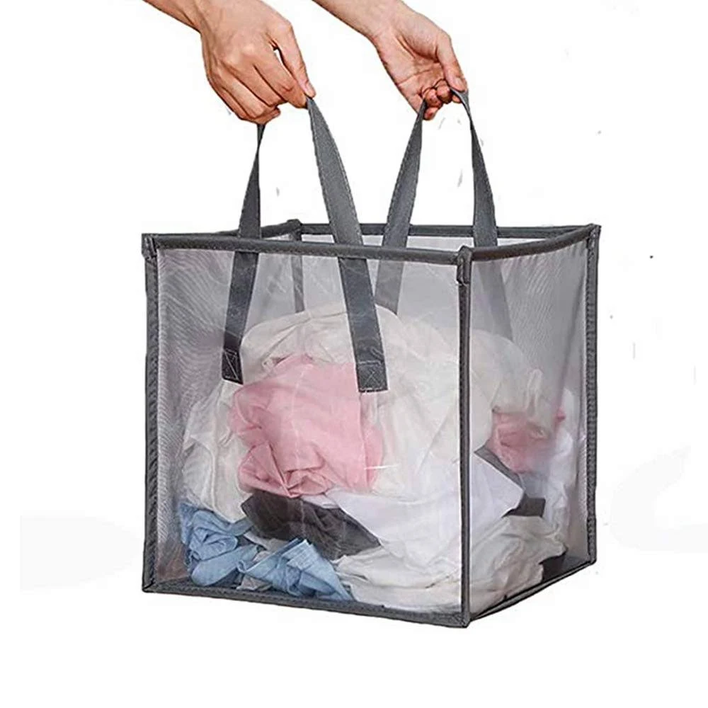 UNAMAX Pop Up Laundry Baskets - Mesh Collapsible Laundry Hampers Storage with Handle - Foldable for Washing Storage, Great for The Kids Room, College Dorm,