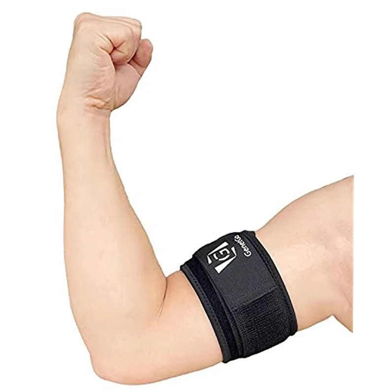 Bicep & Tricep Tendonitis Brace Compression Sleeve - Pain Relief for Bicep and Tricep Muscle Strains, Upper Arm Support (S/M Width-3")