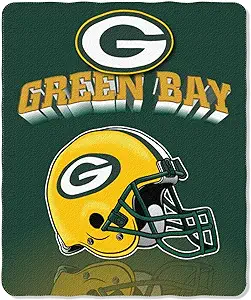 NFL Green Bay Packers Gridiron Fleece Throw, 50-inches x 60-inches