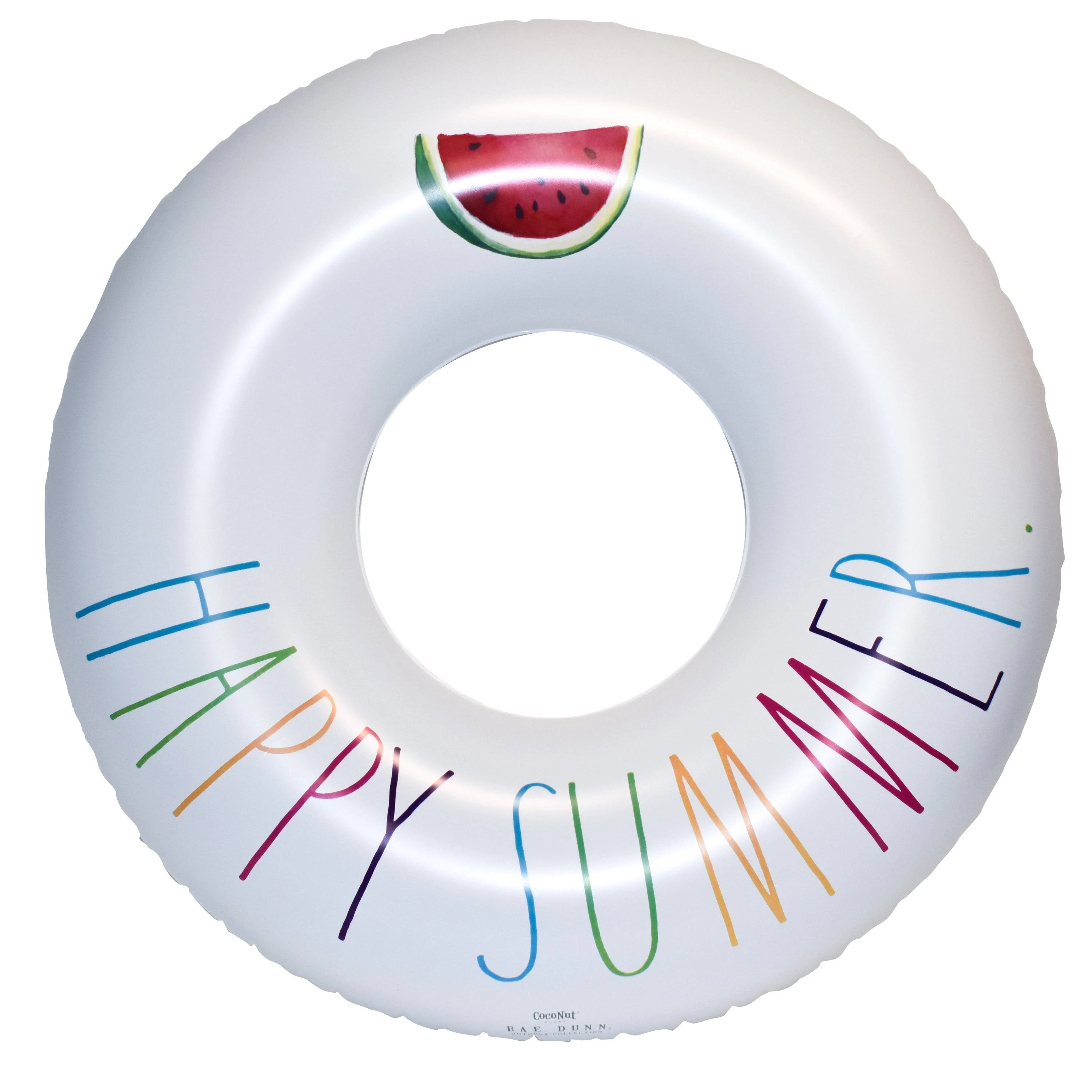 Rae Dunn 48&quot; Ring Float - Happy Summer (Colored Font)