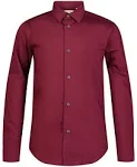 Calvin Klein Boys' Long Sleeve Slim Fit Dress Shirt, Button-Down Style with Cuffs & Shirttail Hem