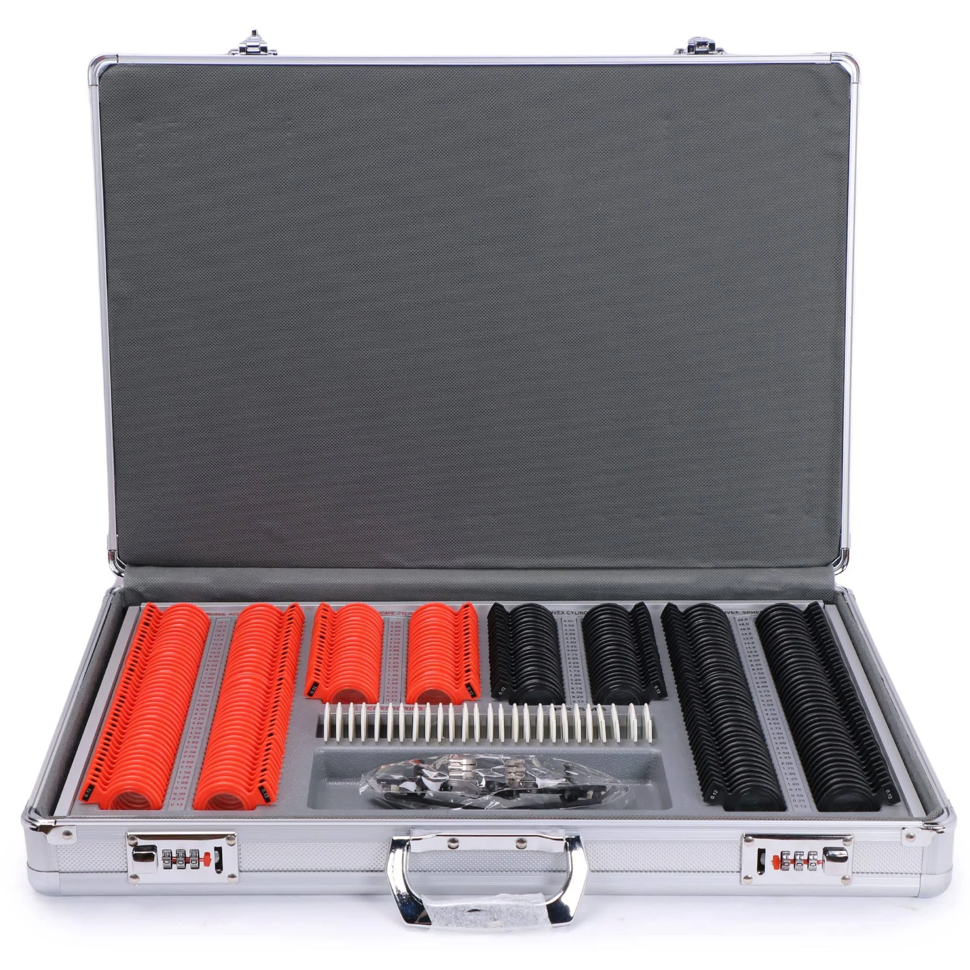 266 pcs Optical Trial Lens Set Plastic Rim Aluminium Case + Free Trial Frame