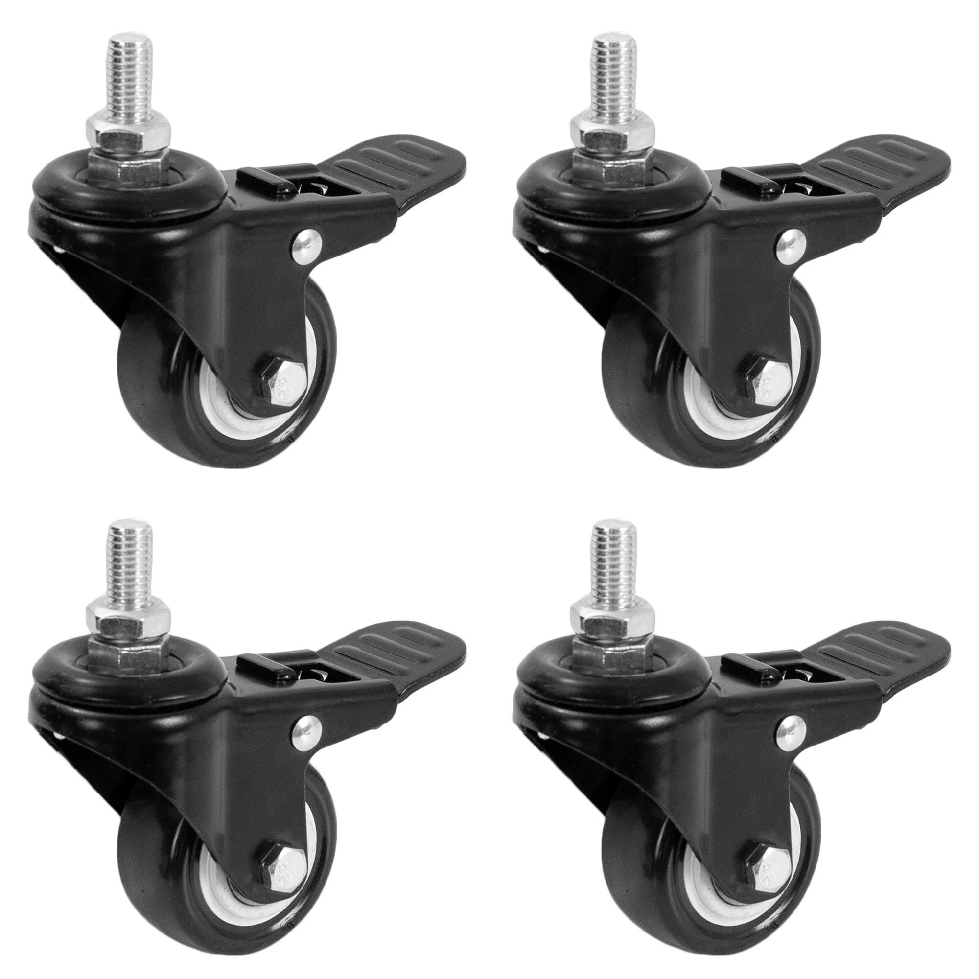 VIVO 2 inch M10 Caster Wheels (Set of 4) for TV Carts, Desk Frames, and More