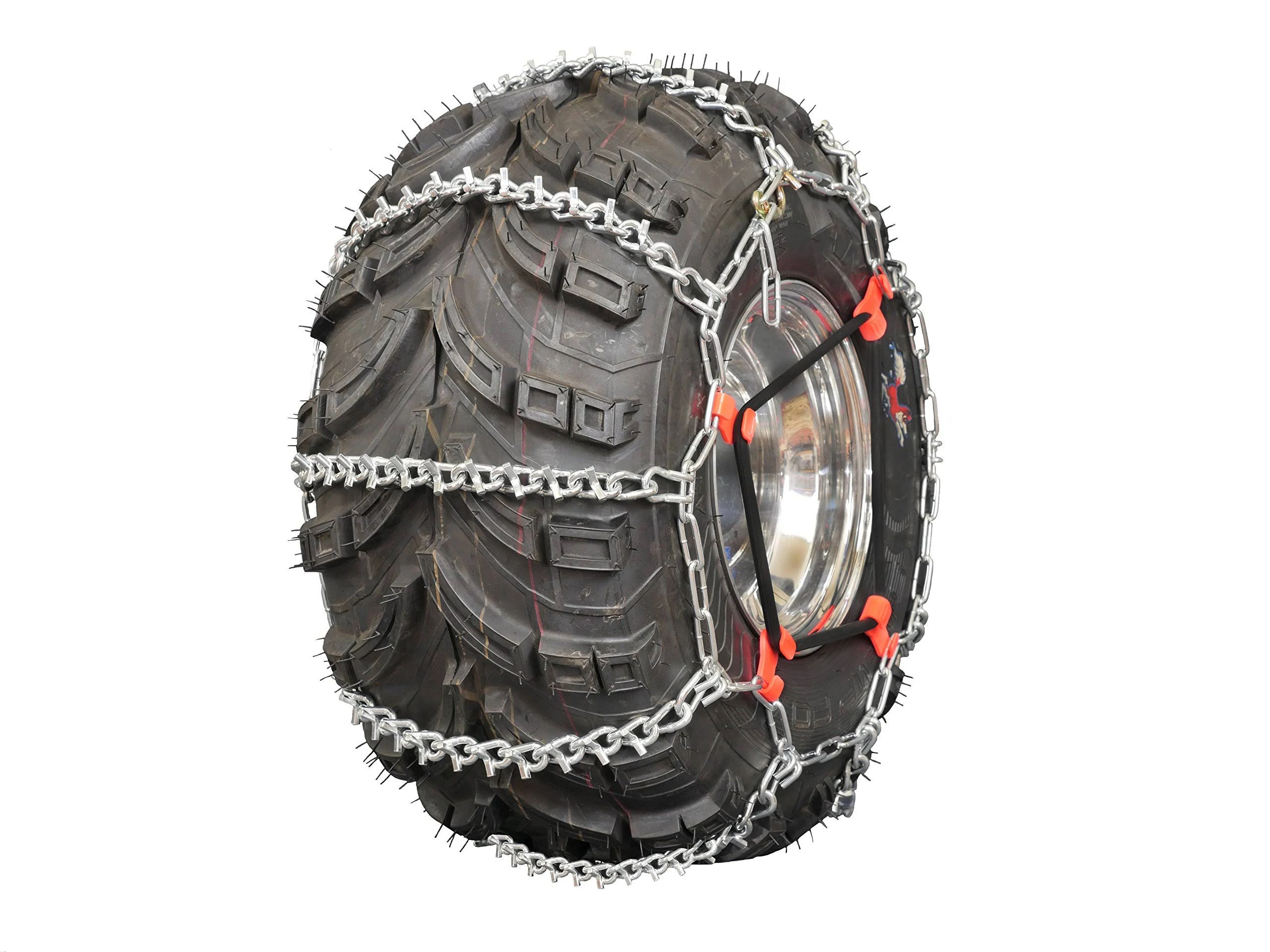 GTU-633 ATV 4 Link Ladder Alloy Tire Chains with Tensioners 28x10-12 26x11-12 26x12-12