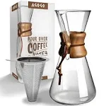 Agogo Pour Over Coffeemaker Set Classic Series with Filter 6 Cups