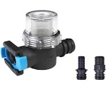 1/2&#034; Male QEST. / 1/2&#034; Hose Barb Quad Port Inlet Water Strainer Filter for Qu...