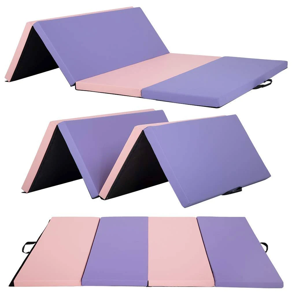 FDW Gymnastics Mats 4'x10'x2"/4'x8'x2"/ 4'x6'x2"/2'x6'x1.6" Tumbling Mats For Gymnastics Exercise Mat Gymnastics Mats For Home Exercise Pad Foldable Gymnastics Panel Mat For Home Gym Mat Yoga Mat