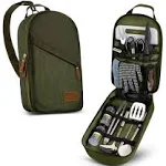 Cooking Utensil Set For Camp Kitchen Travel Organizer Grill Accessories Portable