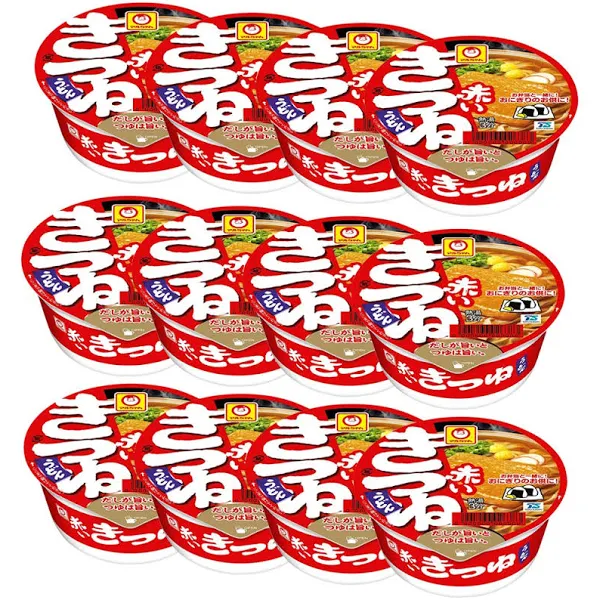 Cup Noodle Mini 1.4oz 12pcs Box Set Red Fox Mini Udon Japaneese Instant Noodle Ninjapo