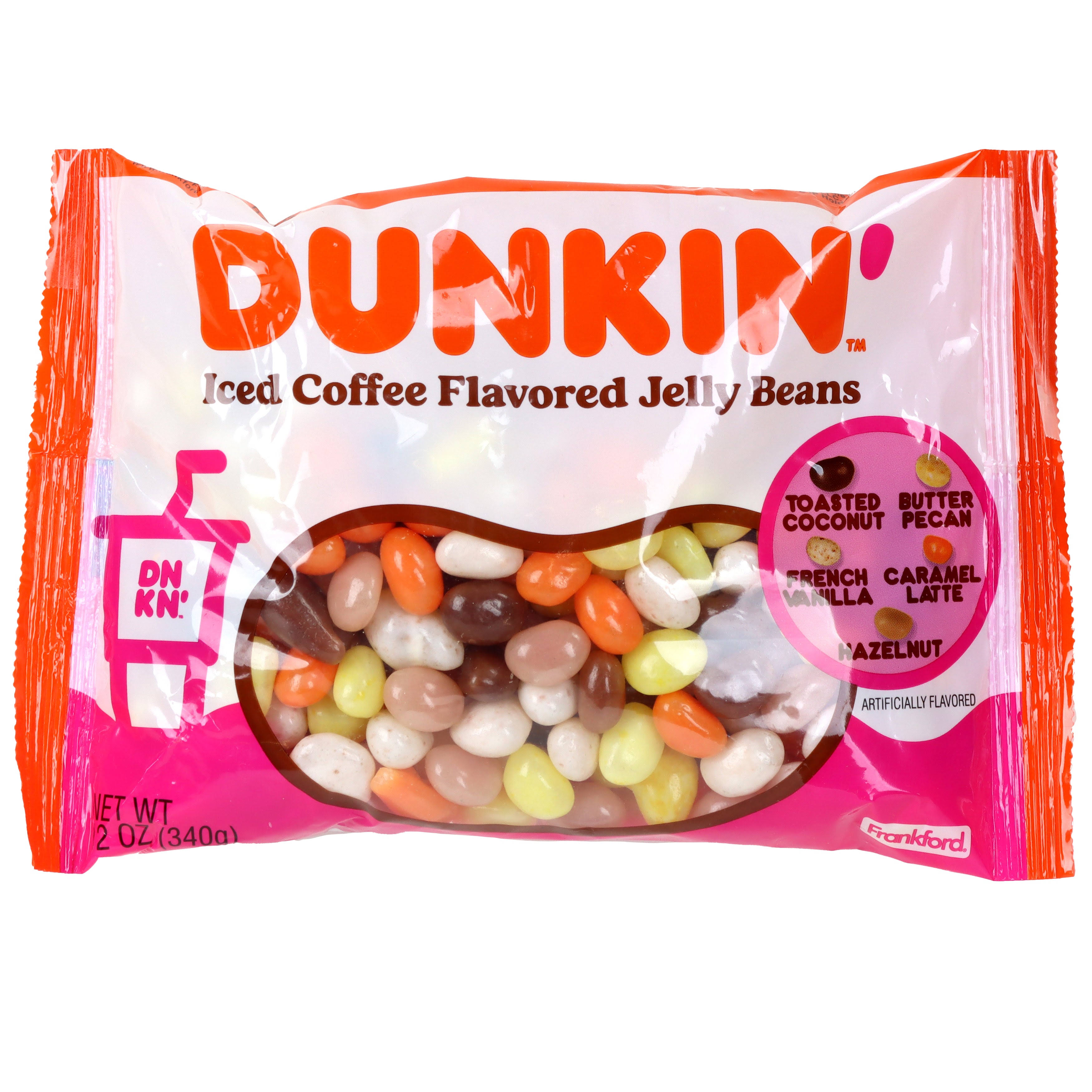 Dunkin' Iced Coffee Flavored Bulk Jelly Beans, Assorted Variety Iced Coffee Flavors, 12oz, 6 pack, Great snack for Kids Girls Boys Teens Adults Coffee Lovers, by Frankford Candy