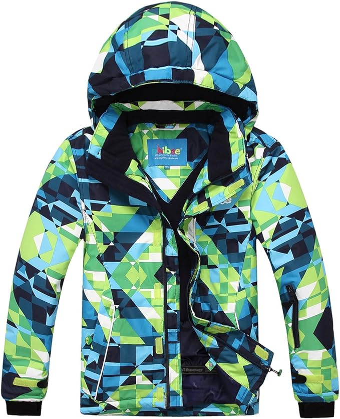 PHIBEE Big Boy's Waterproof Breathable Snowboard Ski Jacket