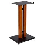 Monolith by Monoprice 28in Cherry Wood Speaker Stand with Adjustable Top Plate ...