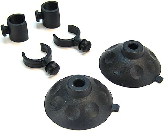 Fluval Suction Cups, (4) 4x12 mm and clips, (8) 4x14 mm (03, 04 and 05 Series)