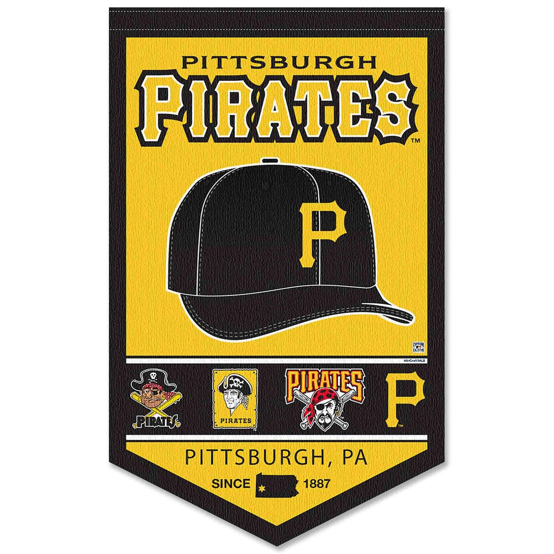 Pittsburgh Pirates History Heritage Logo Banner Flag